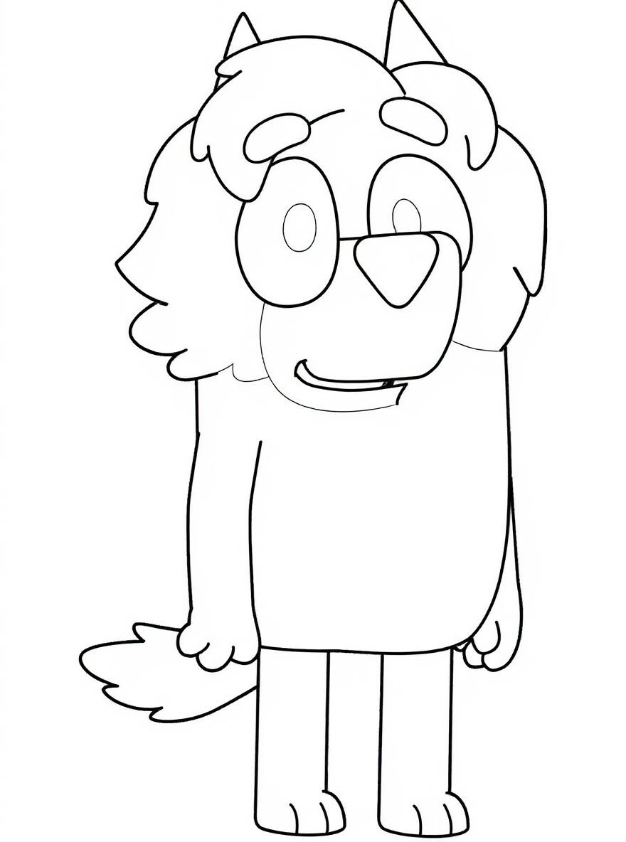 Bandit smiling coloring page