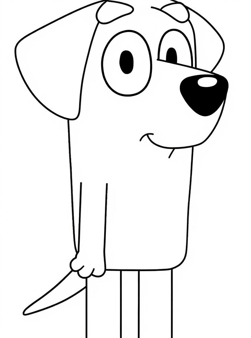 Lucky from Bluey cartoon coloring page