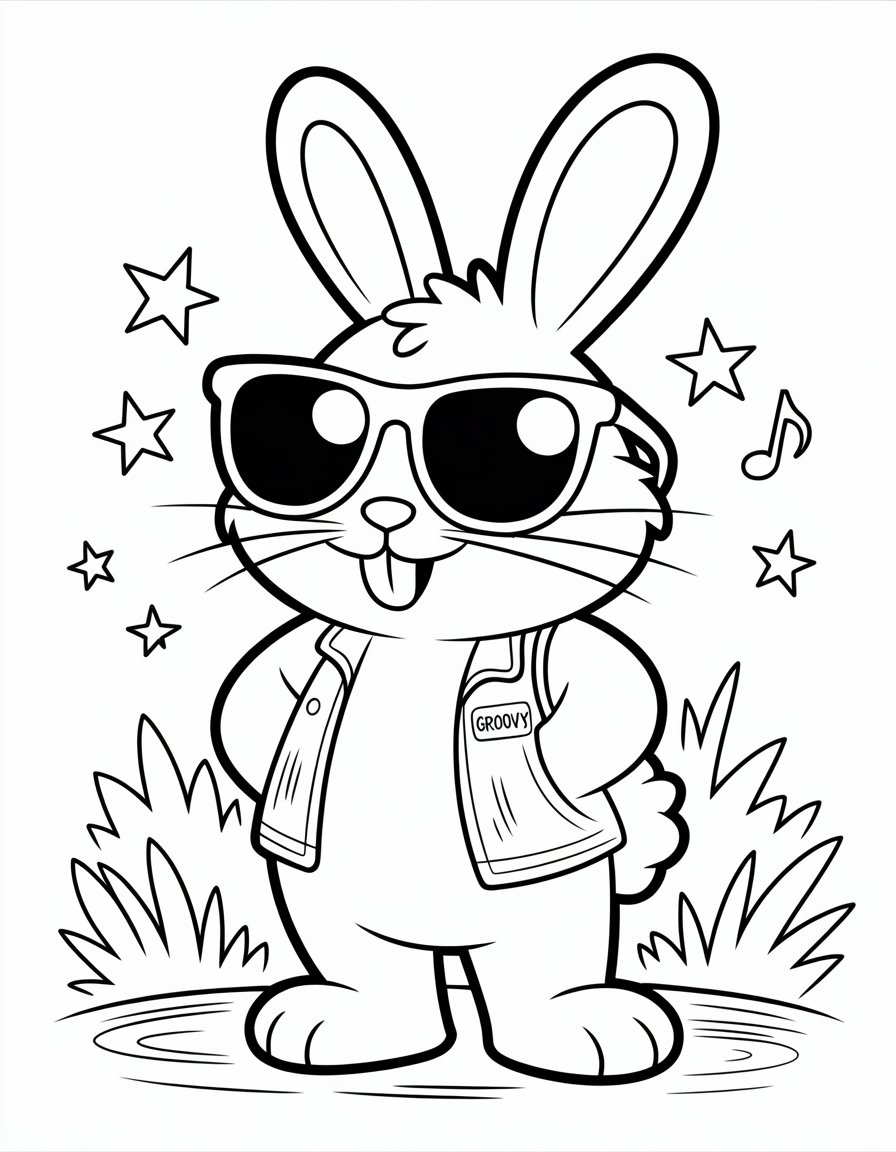 bad bunny coloring page