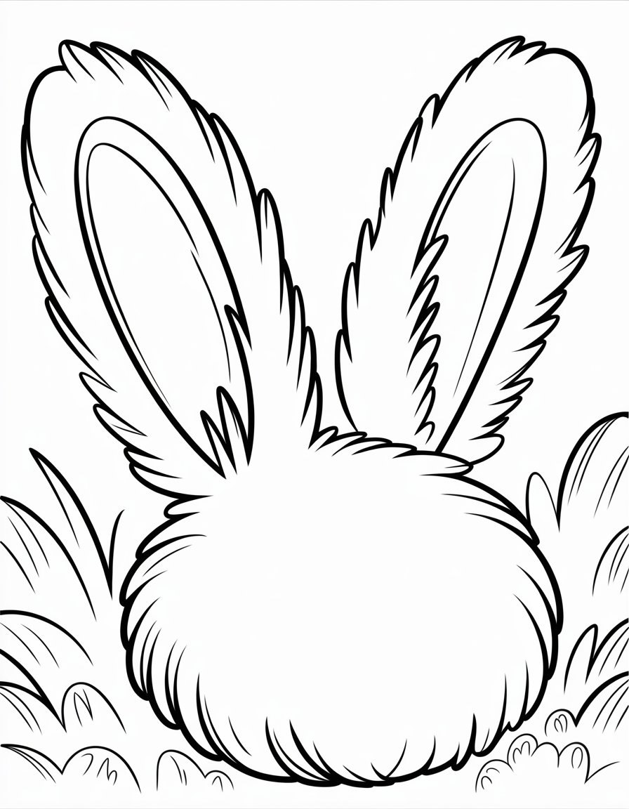 bunny ears coloring page
