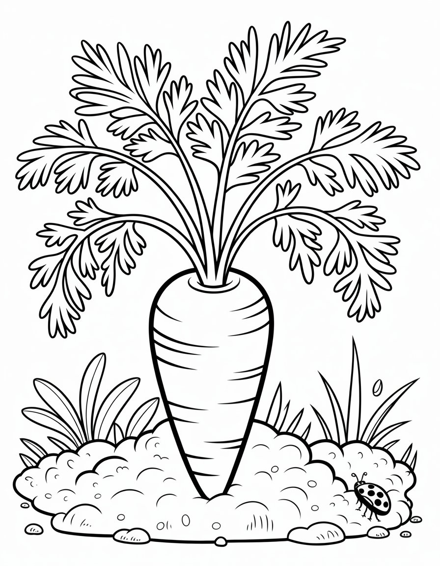 carrot coloring page