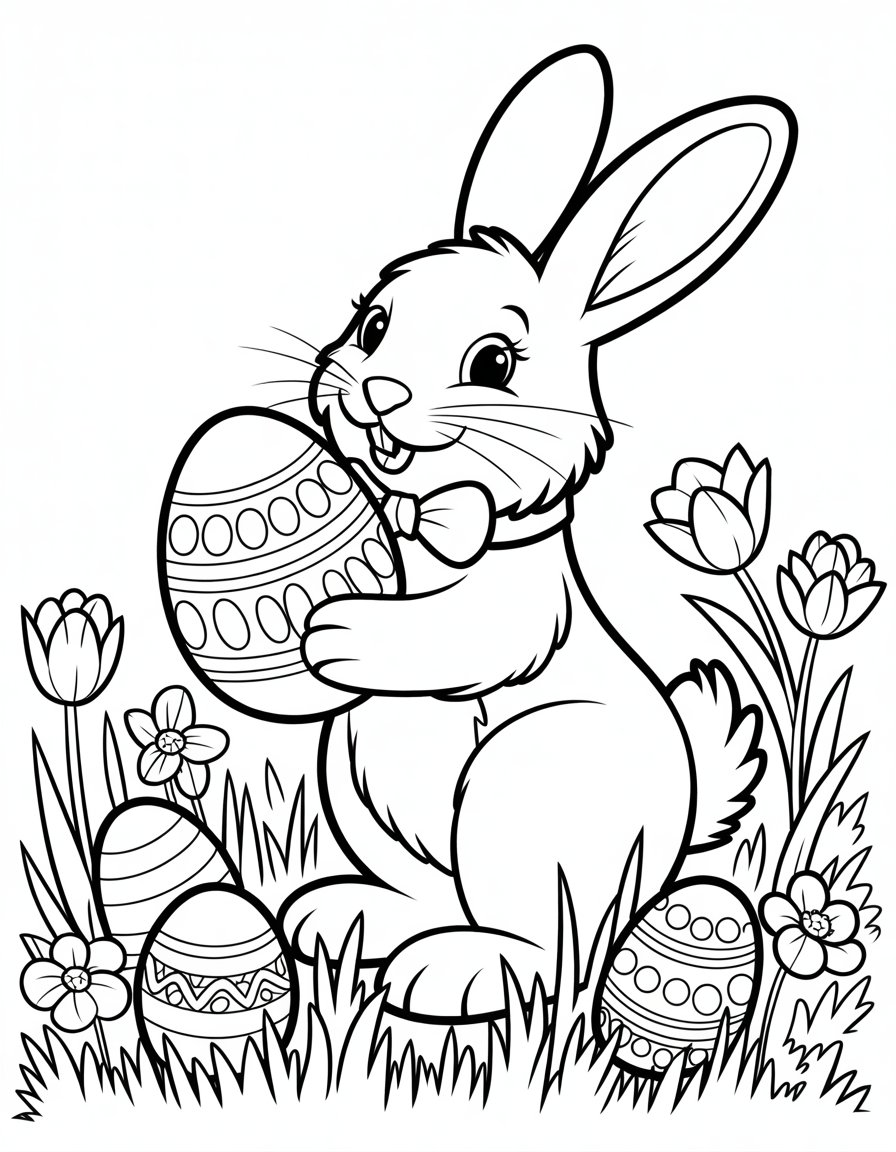 easter bunny coloring page