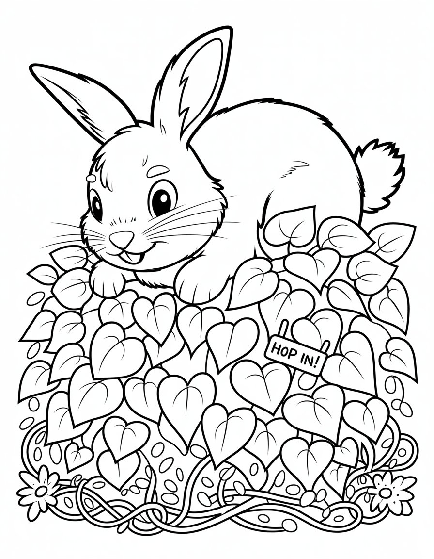rabbit coloring page