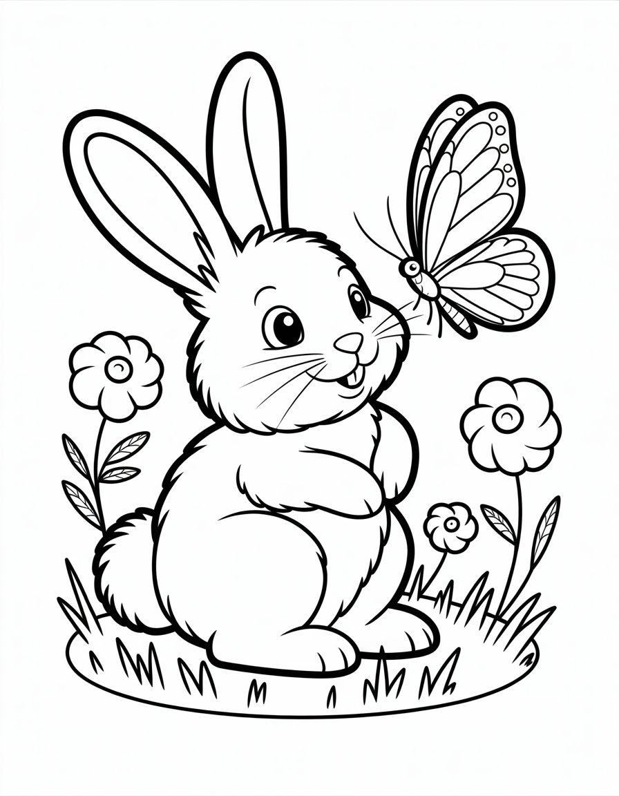 bunny coloring page