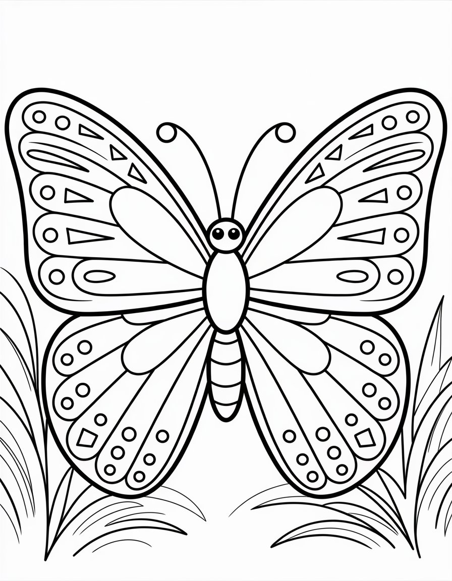 butterfly tattoo coloring page