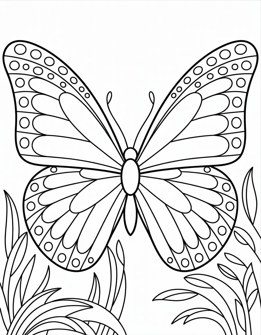 butterfly wings coloring page