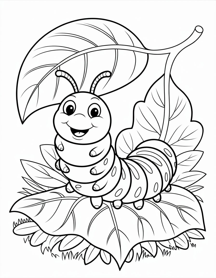 caterpillar coloring page