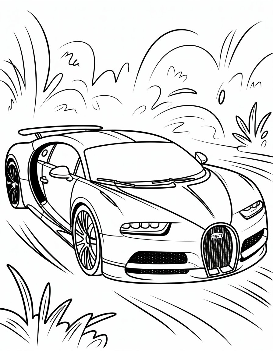 bugatti coloring page printable