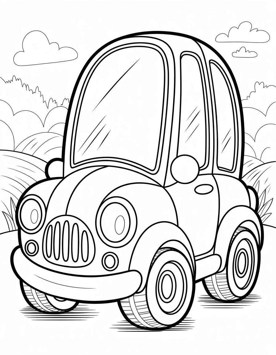 car printout for coloring
