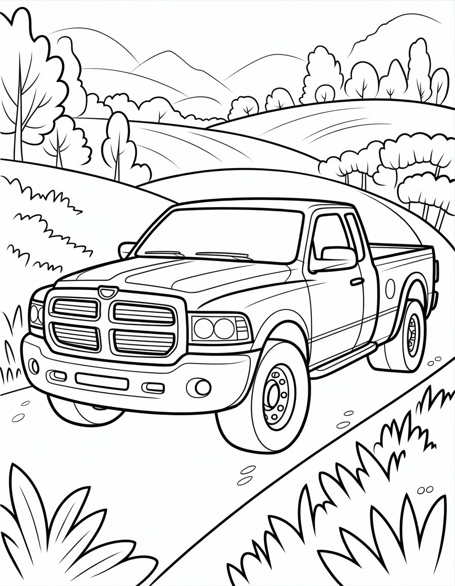 dodge coloring page
