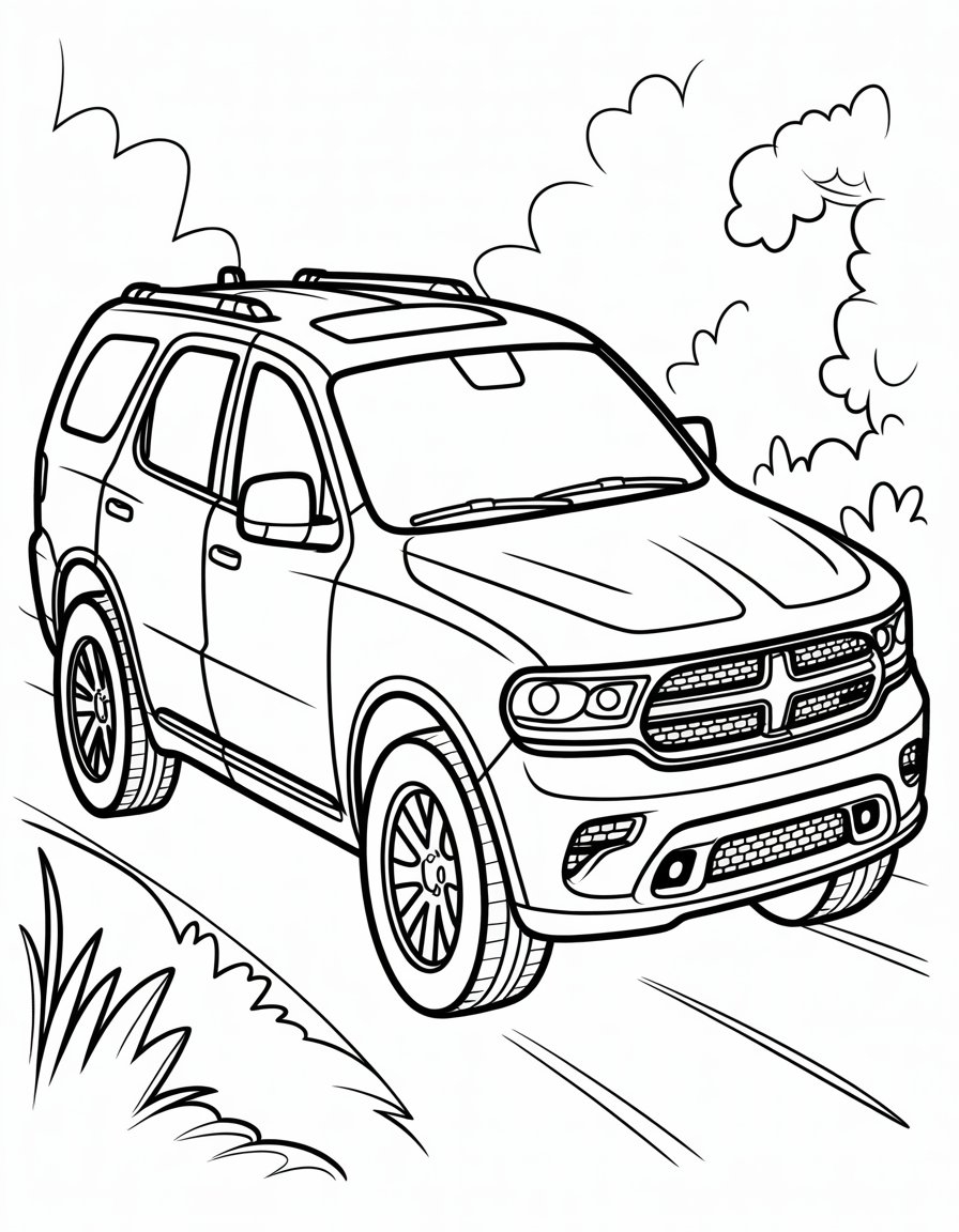 dodge durango coloring page