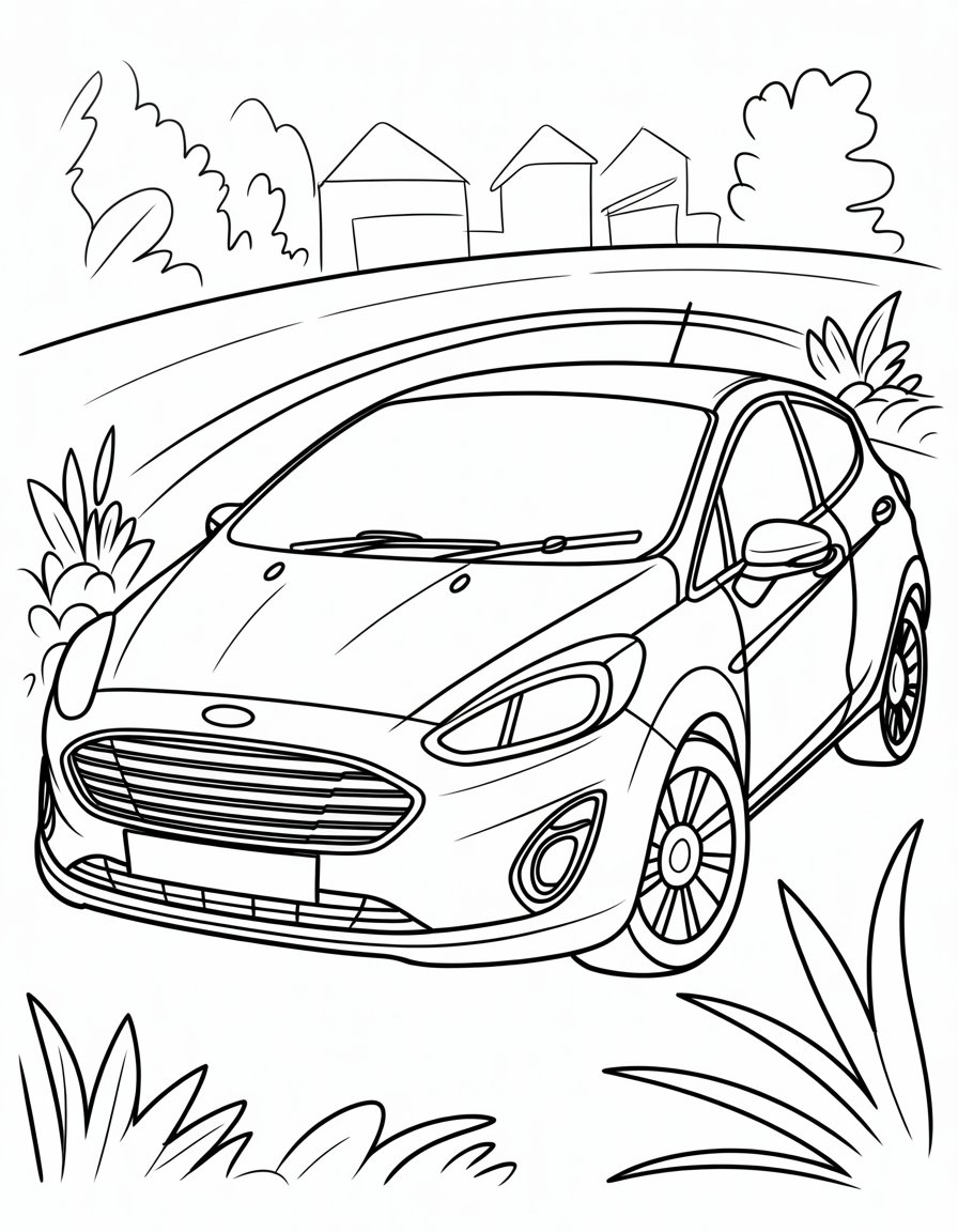 ford car coloring page