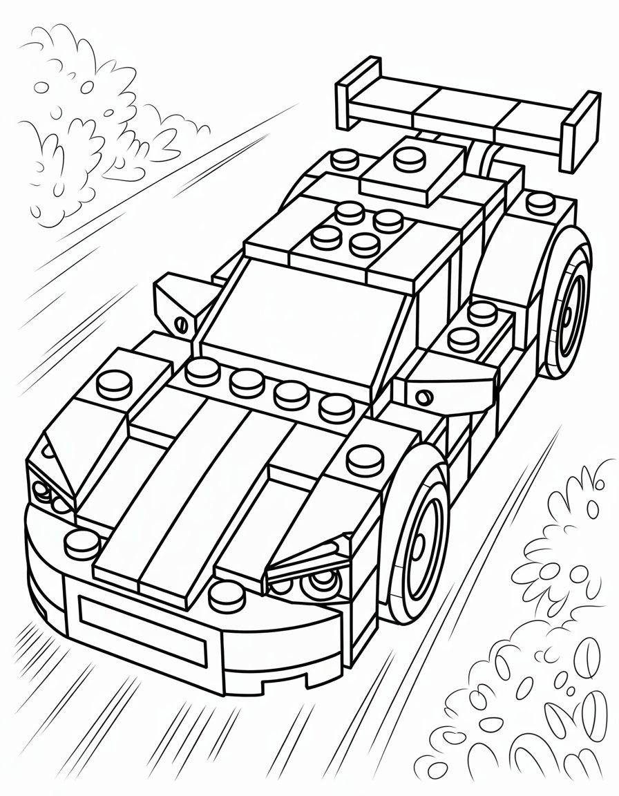 lego race car coloring page