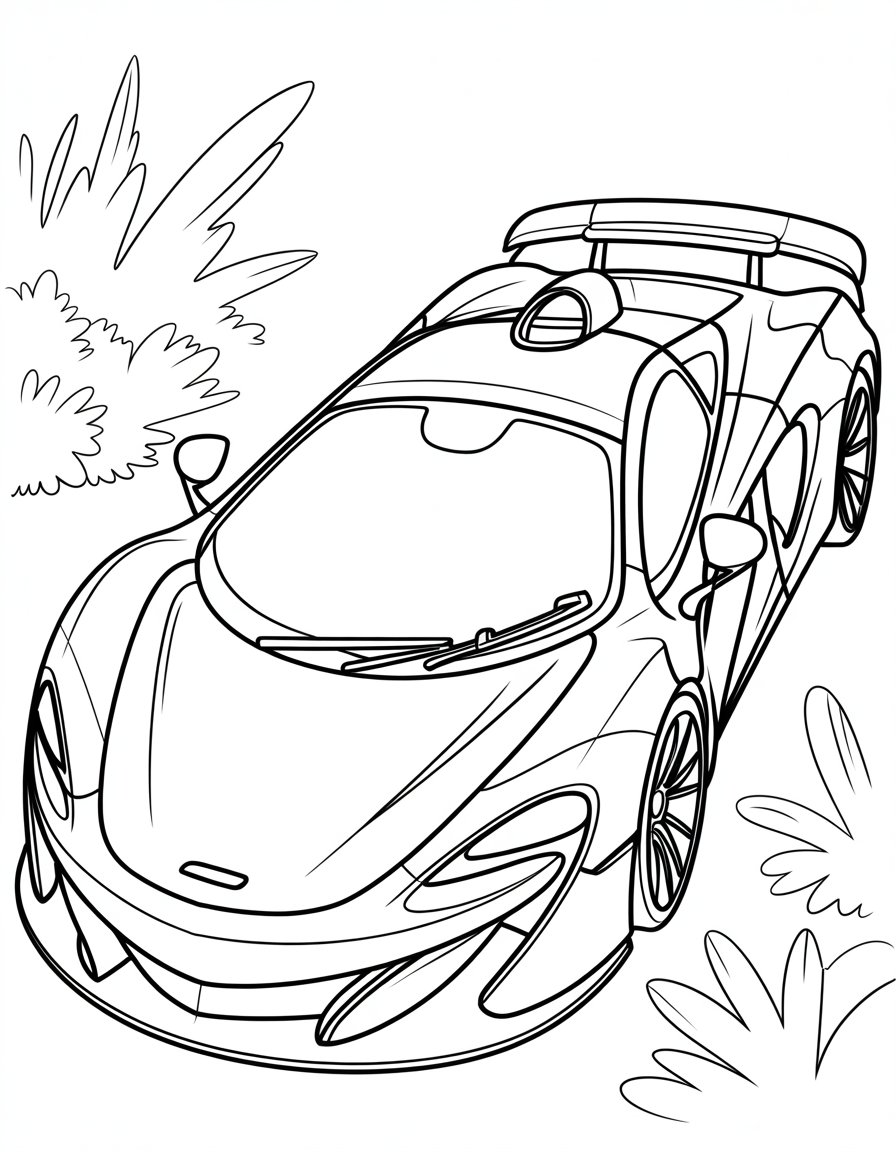 mclaren coloring page