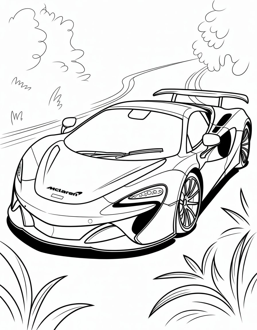 mclaren coloring sheet