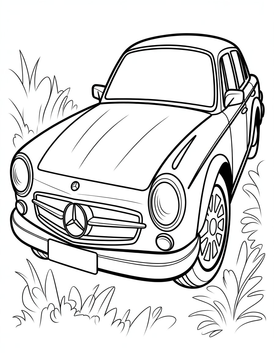 mercedes benz coloring page