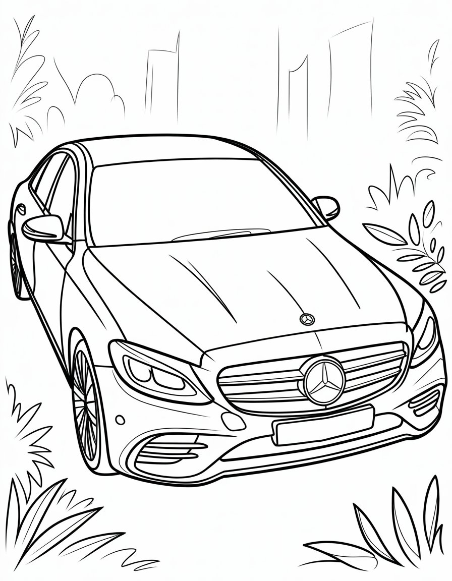 mercedes coloring page