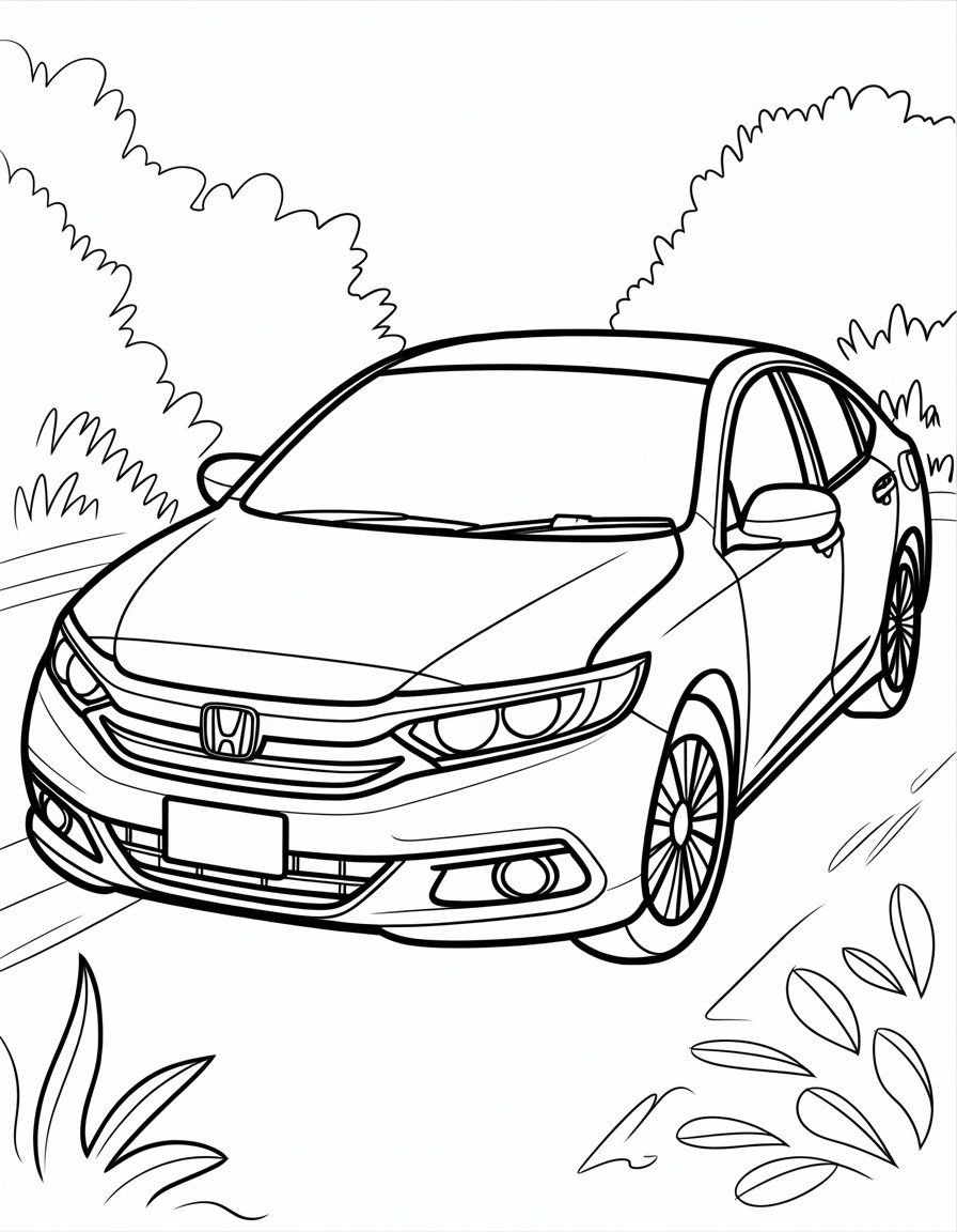printable honda coloring page