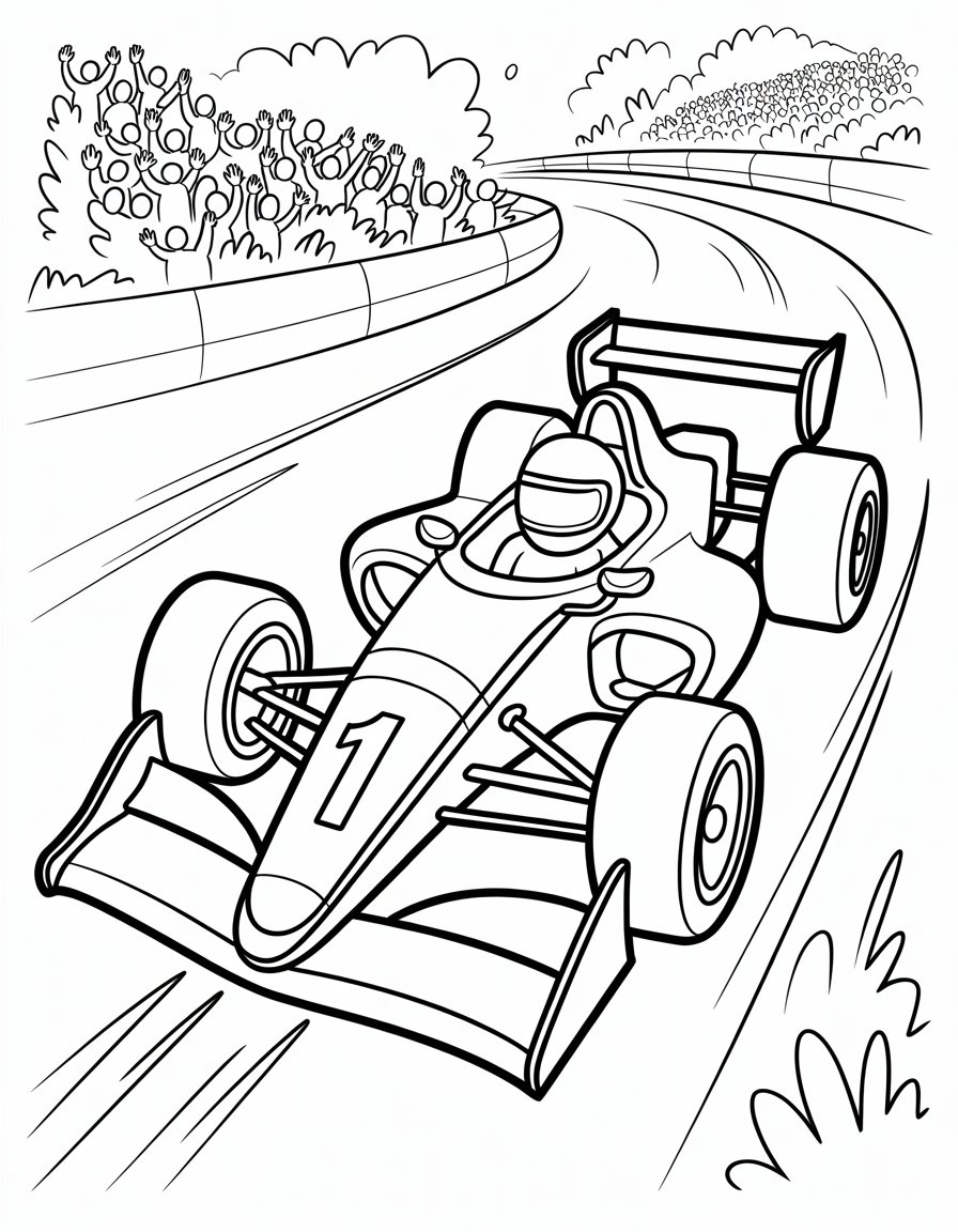 race car coloring sheets