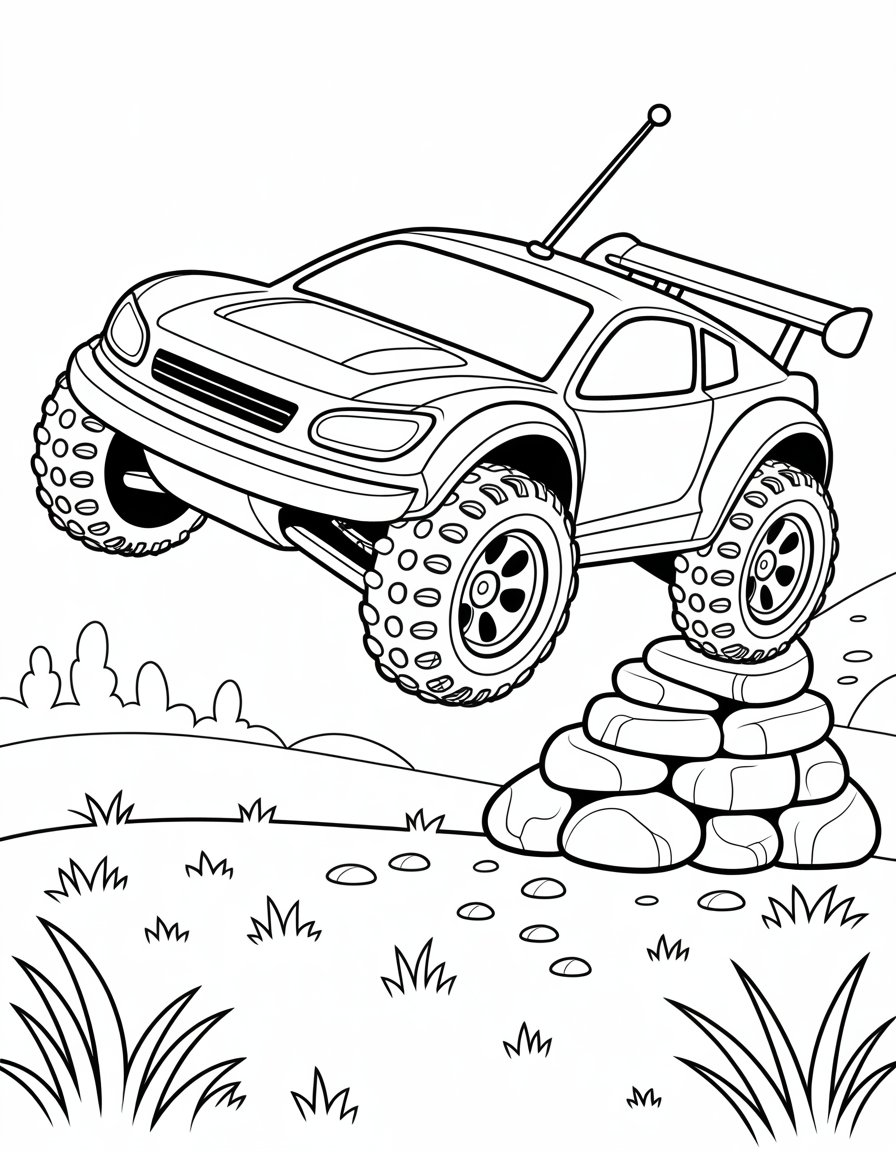 rc car coloring page