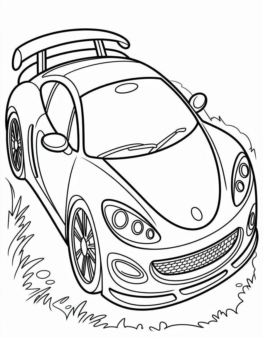 sport car coloring page