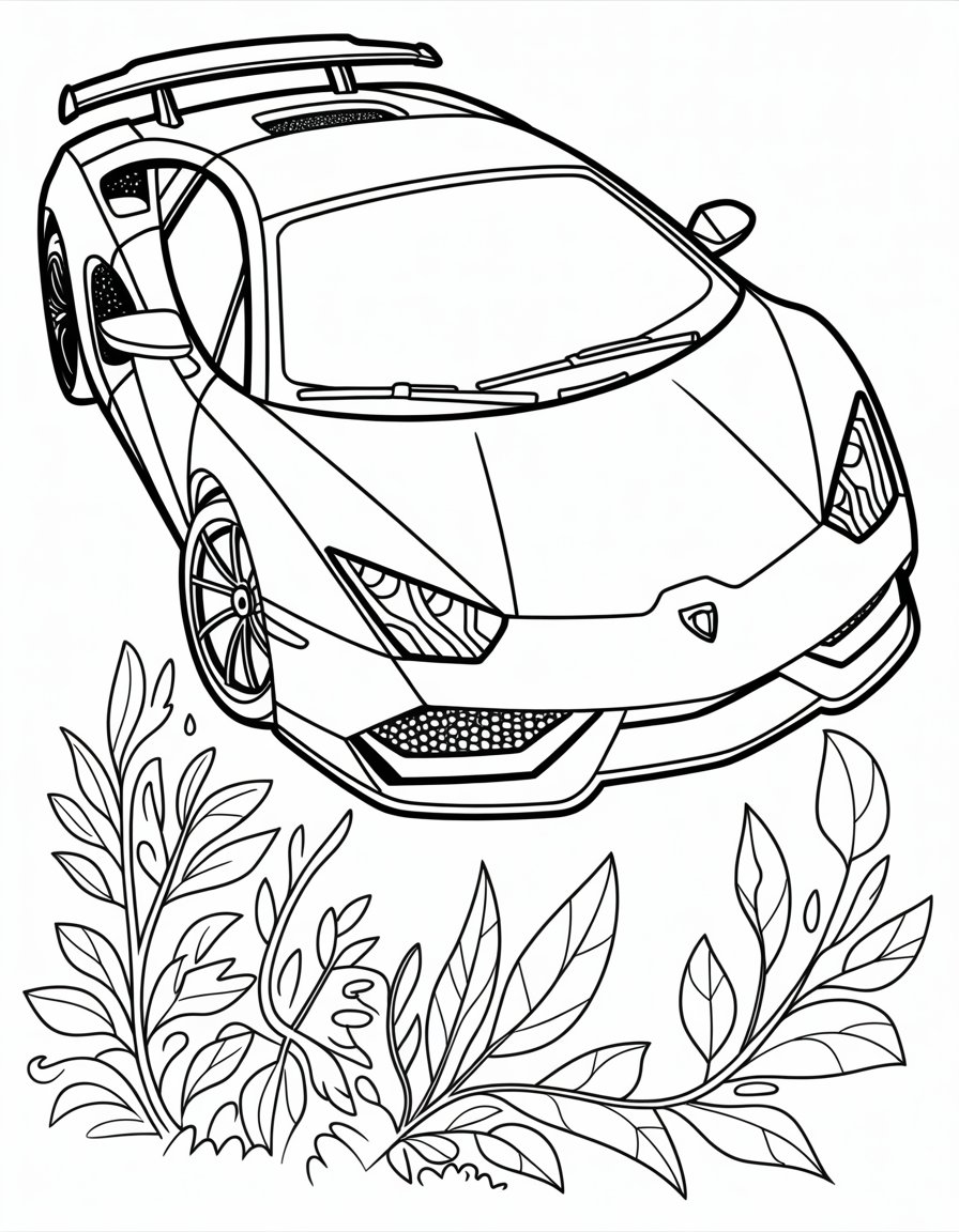 supercar coloring page