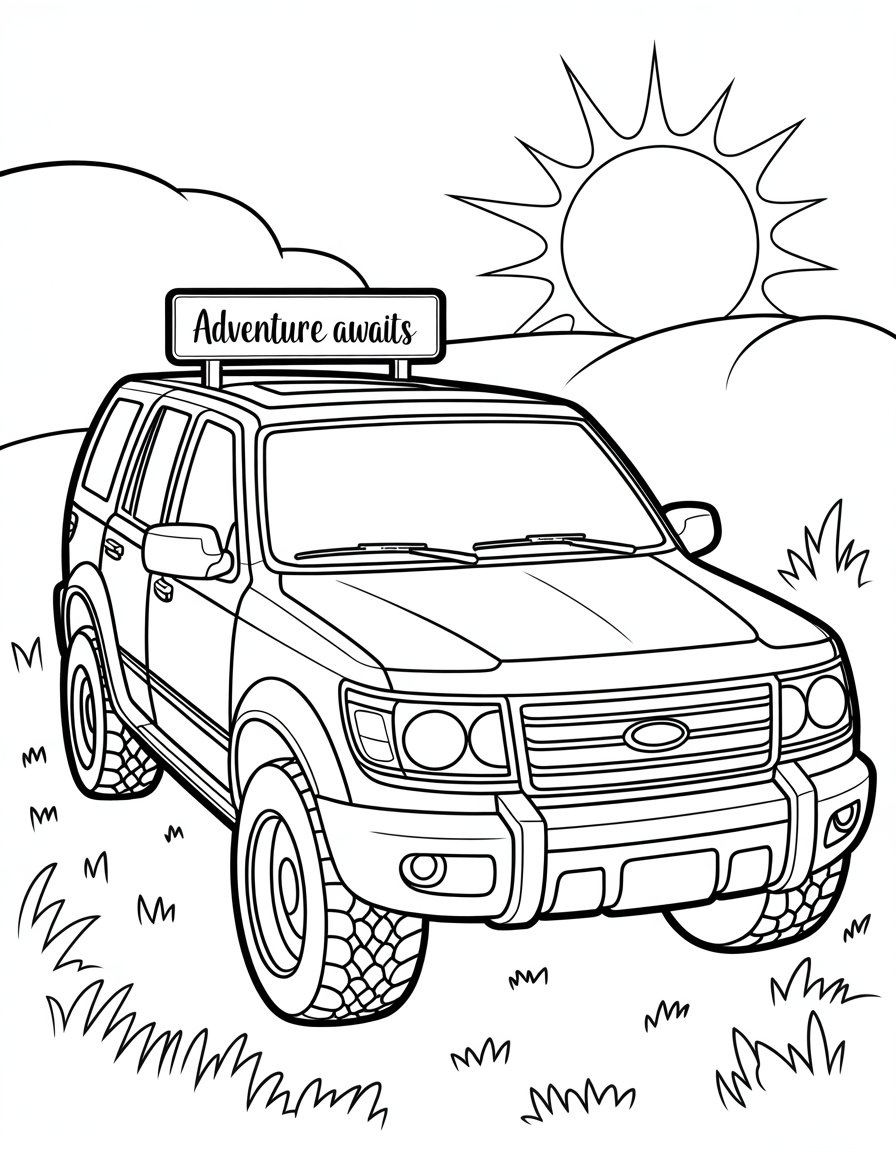 suv coloring page