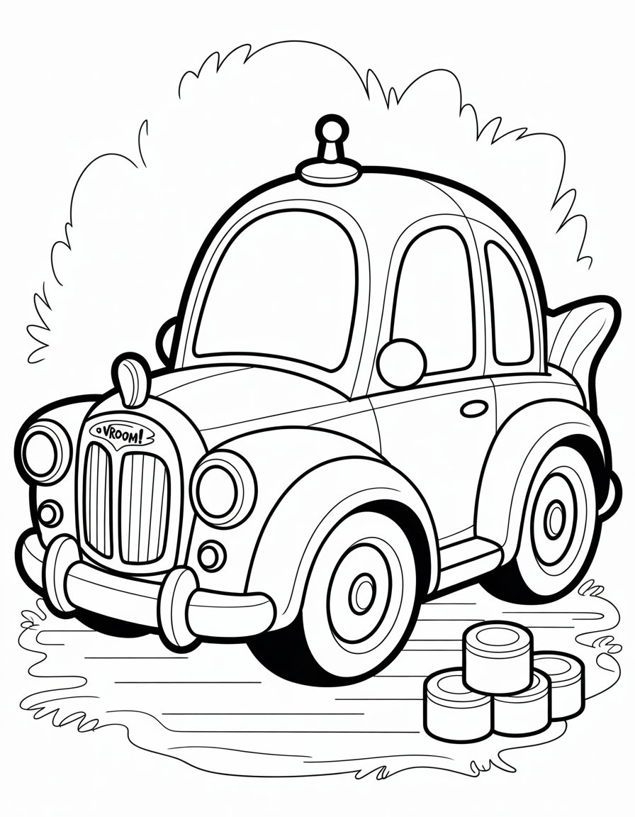 toy car coloring page