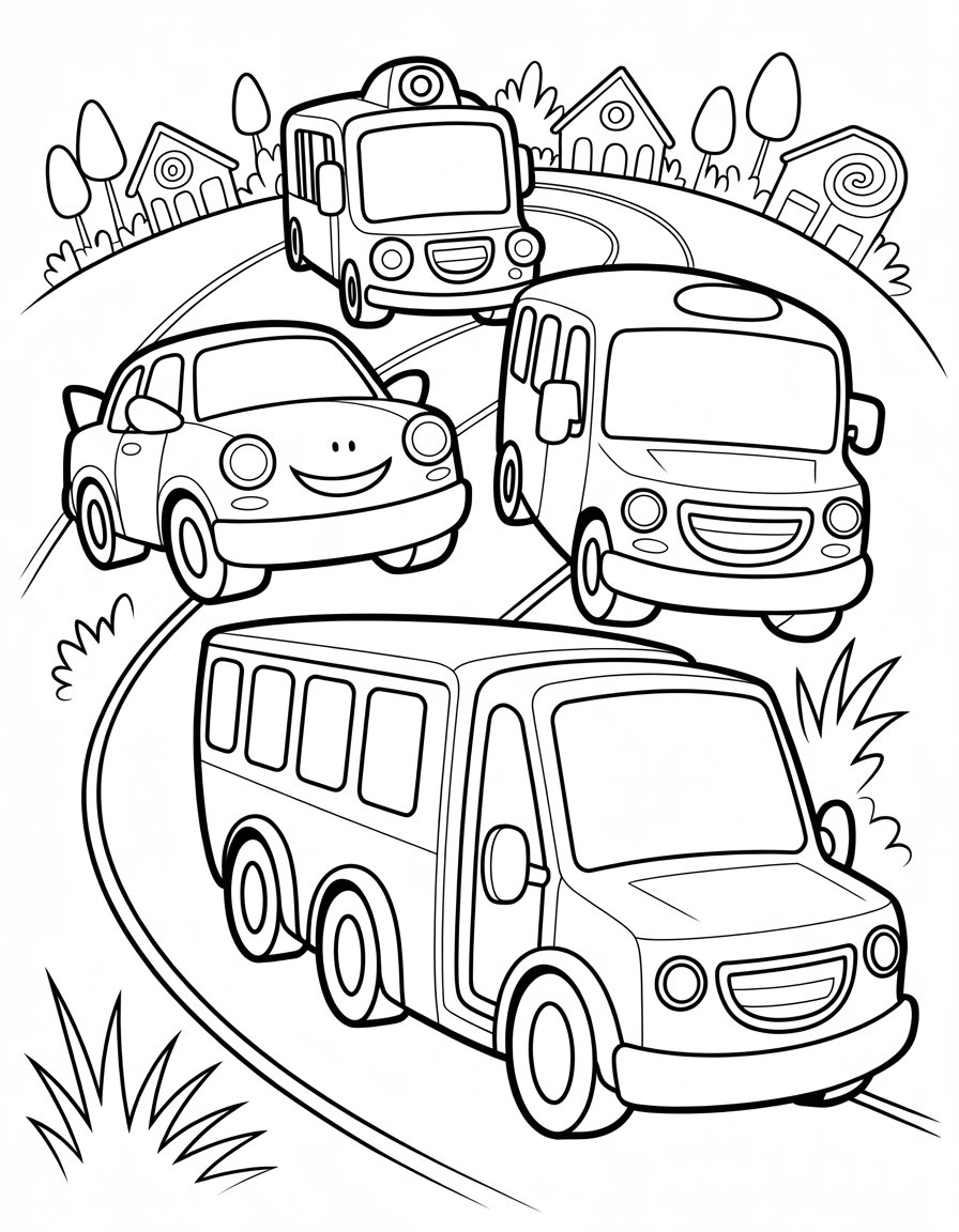 transportation coloring page