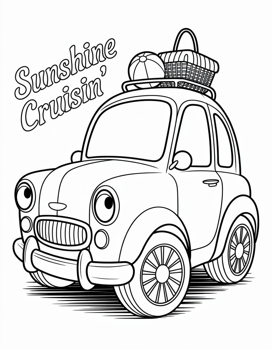vehicle coloring page