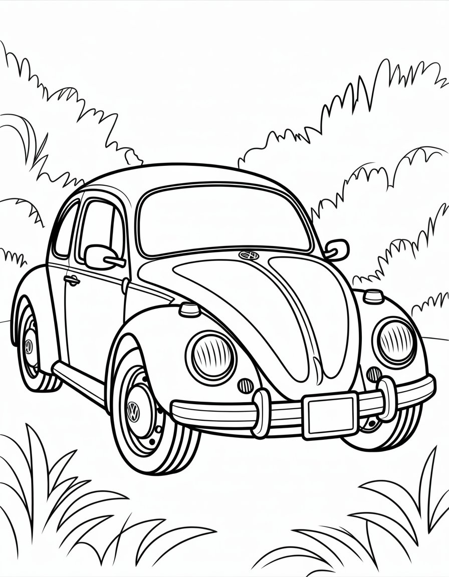 volkswagen coloring page