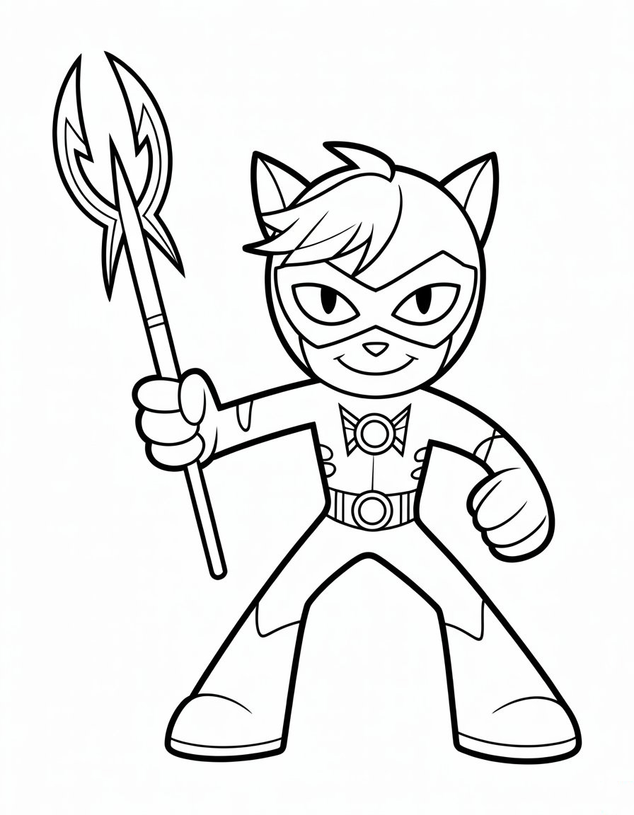 cat noir coloring page