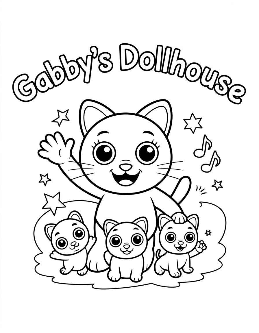 gabby cat coloring page