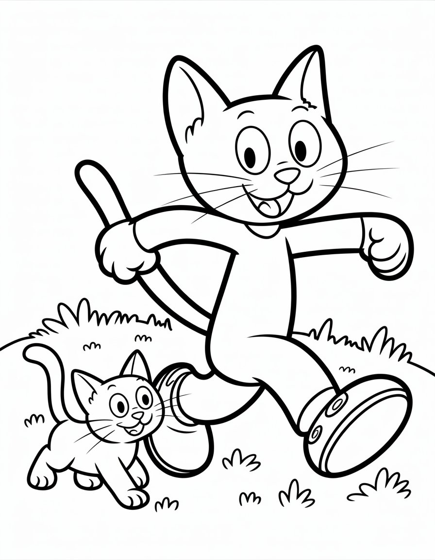 pete the cat coloring page