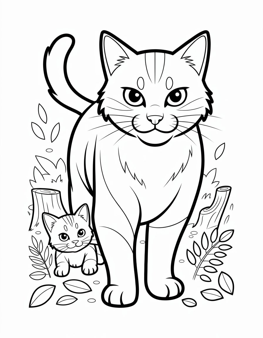 warrior cat coloring page