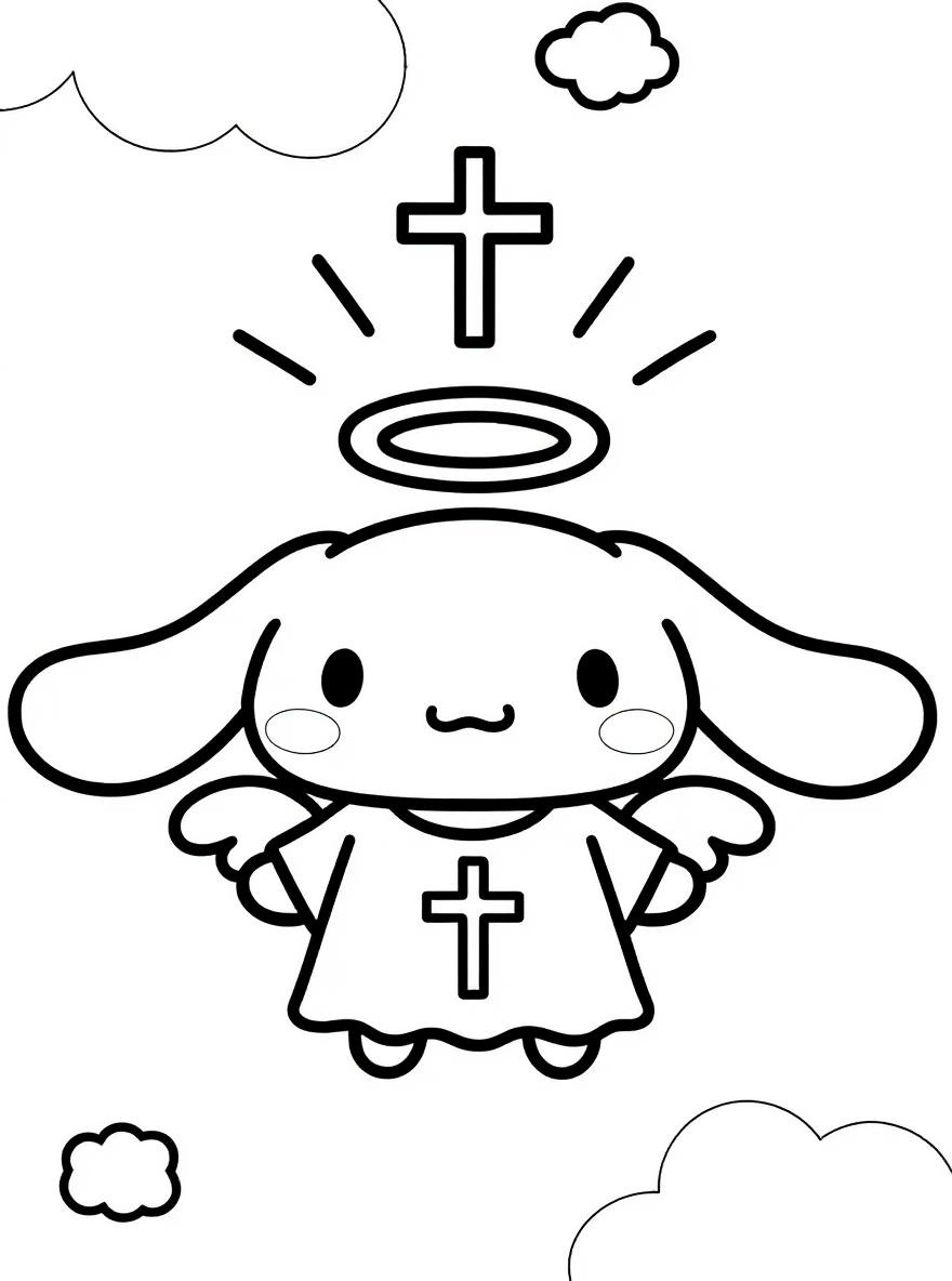 angel cinnamoroll coloring page