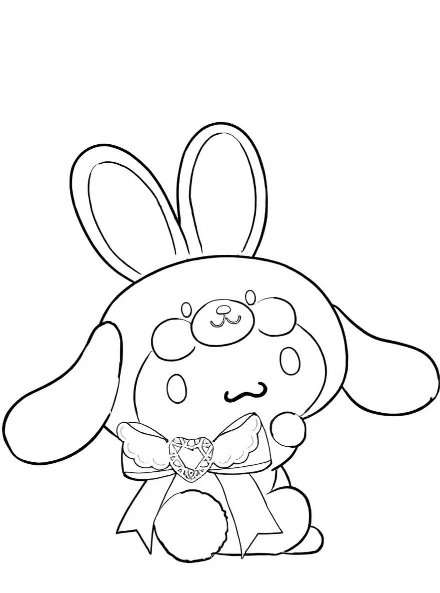 Bunny Cinnamoroll coloring page