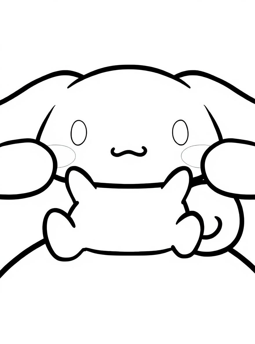 Cinnamoroll relaxing coloring page