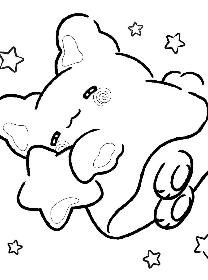 Cinnamoroll sleeping cute coloring page