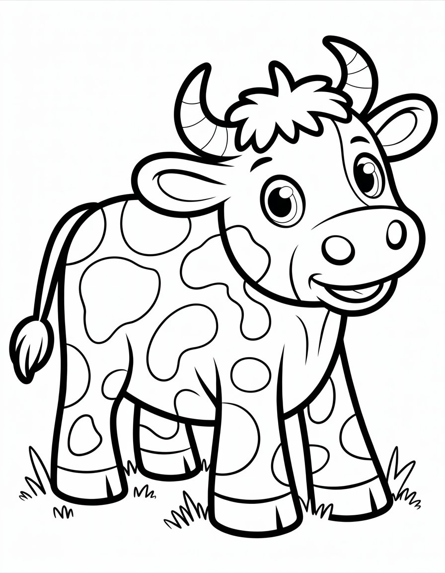 adopt me cow coloring page