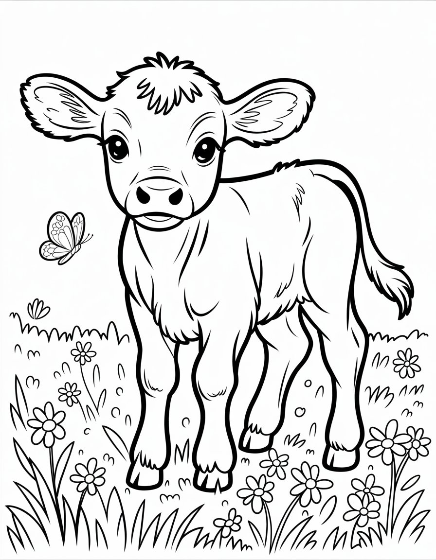 calf coloring page