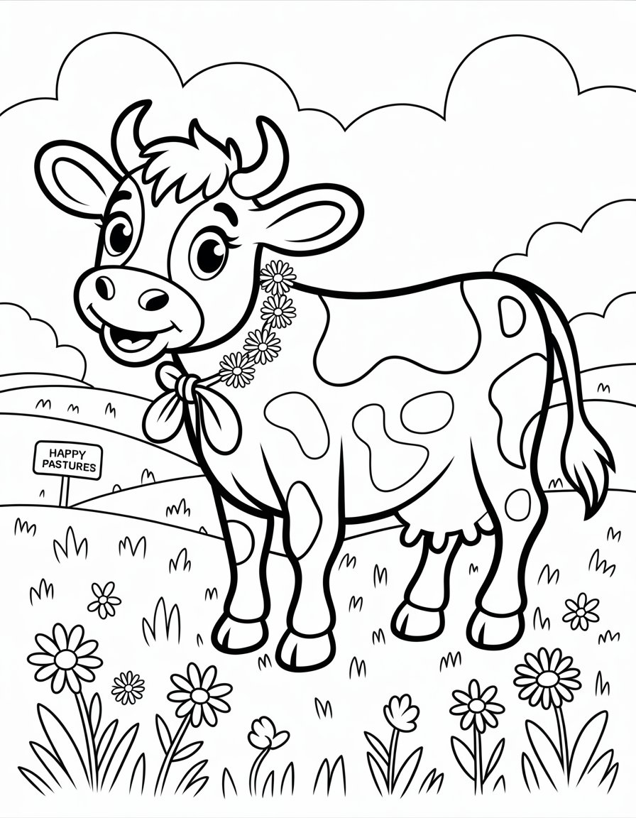 Cow Coloring Pages