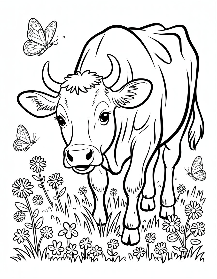cow coloring picture