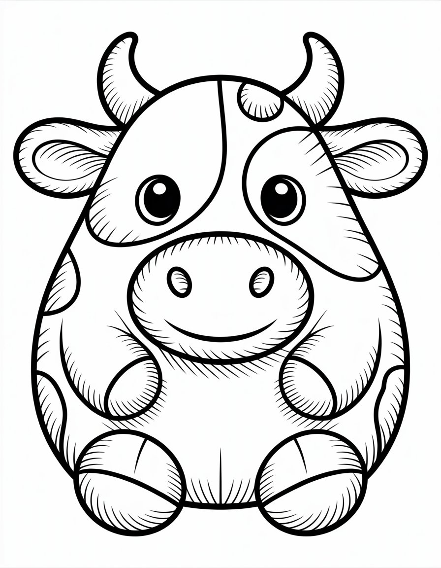 cow squishmallow coloring page