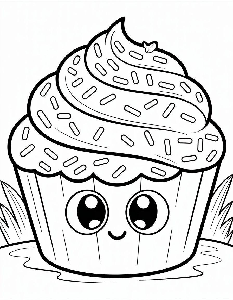 cupcake squishmallow coloring page