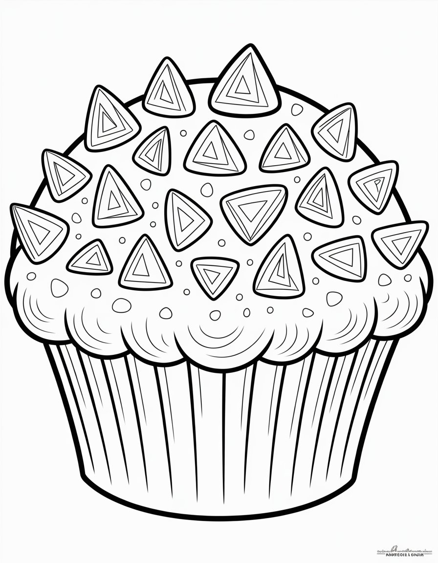 hard cake coloring page