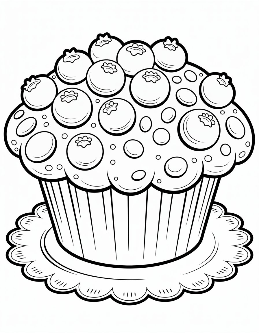 muffin coloring page