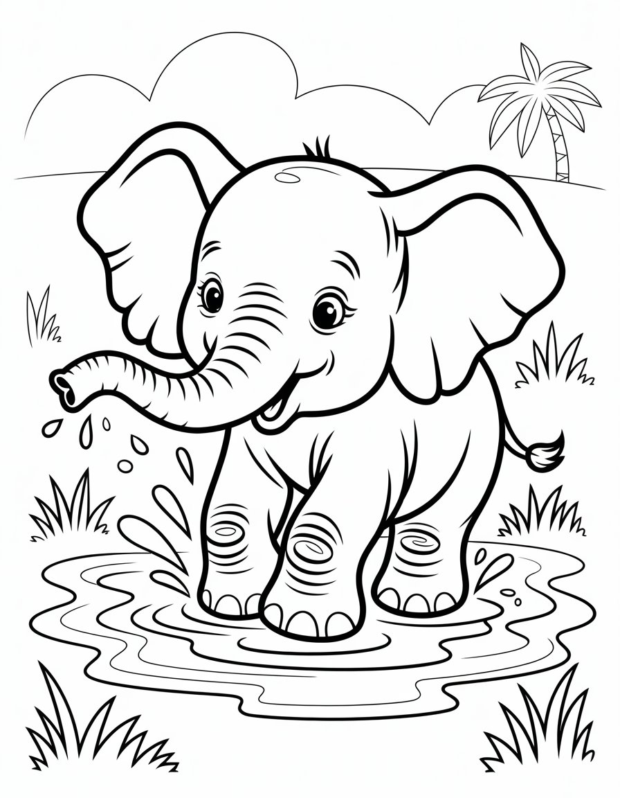 baby animal coloring page