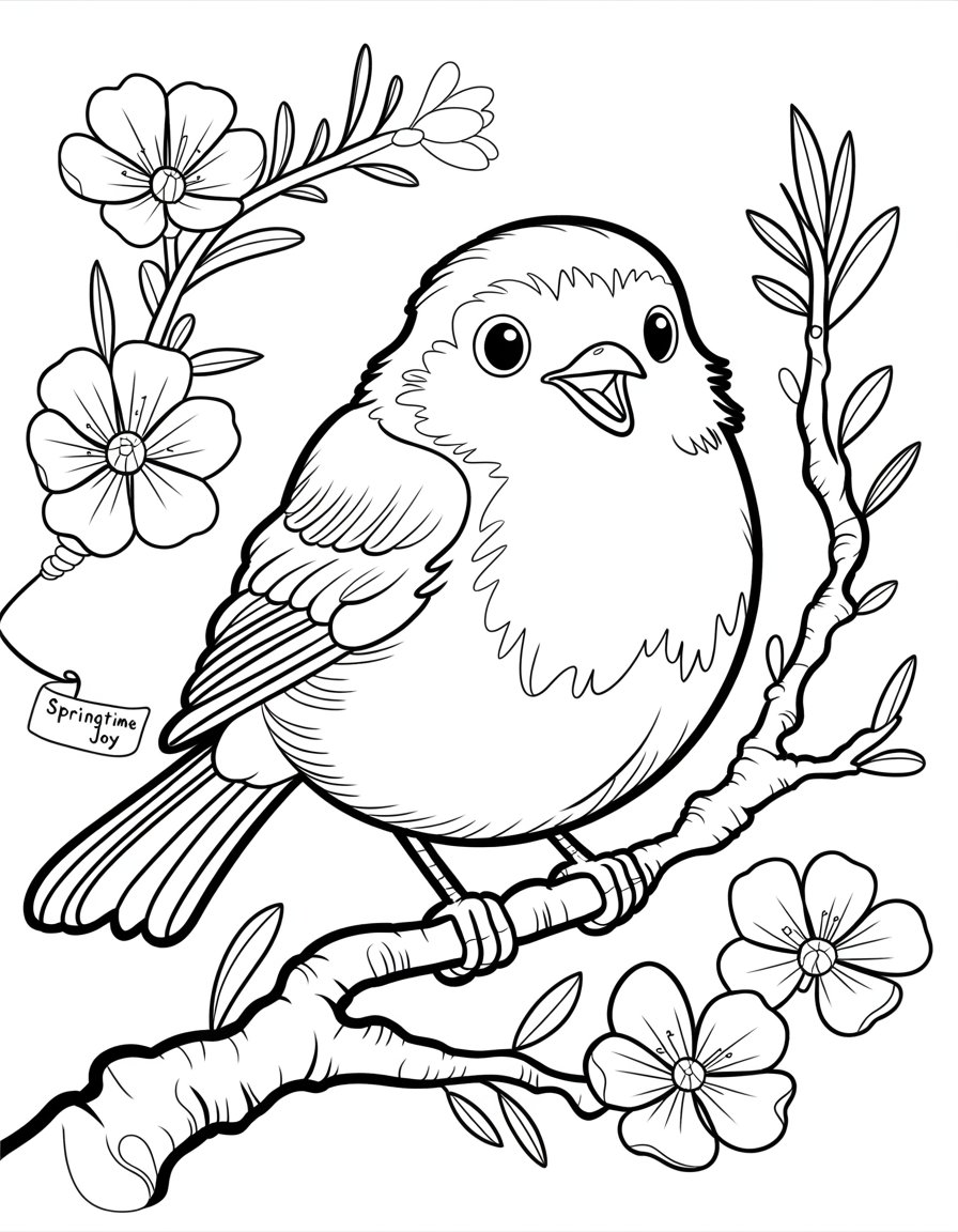 bird coloring page