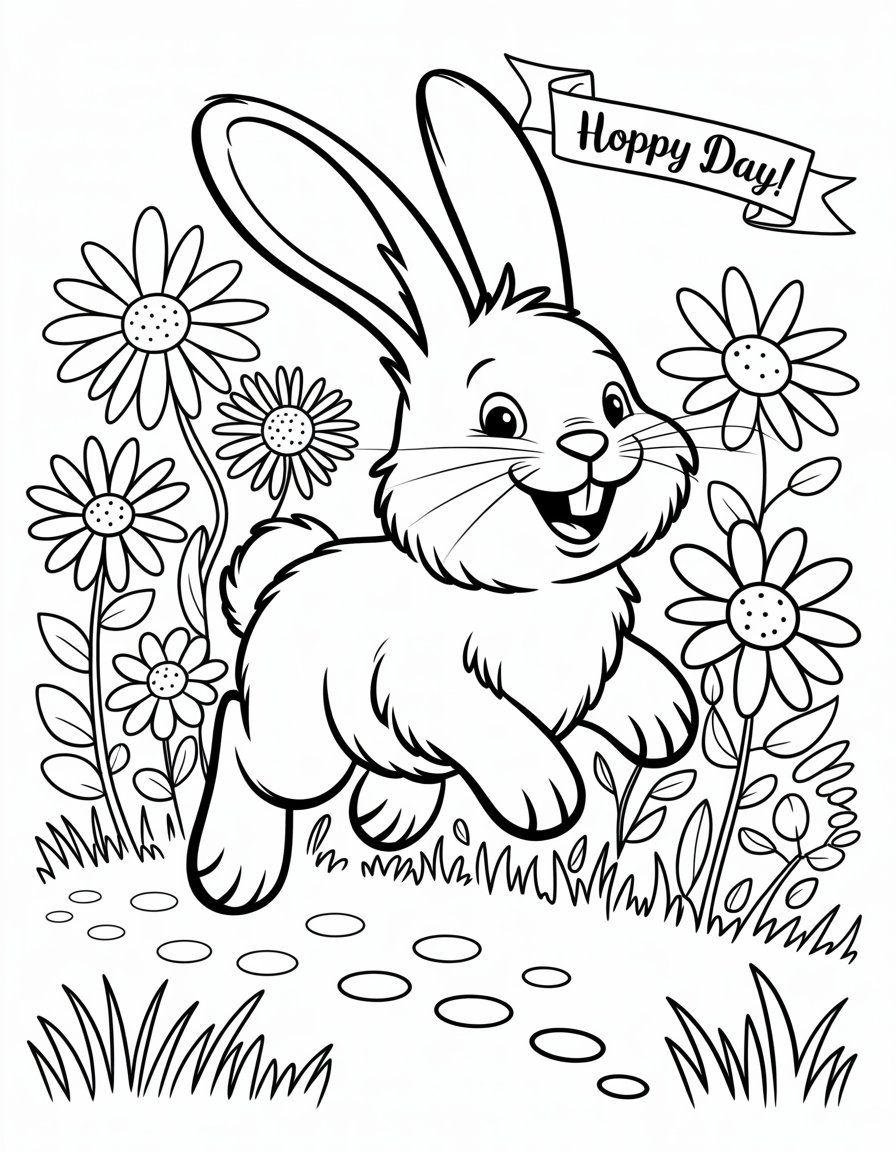 bunny coloring page